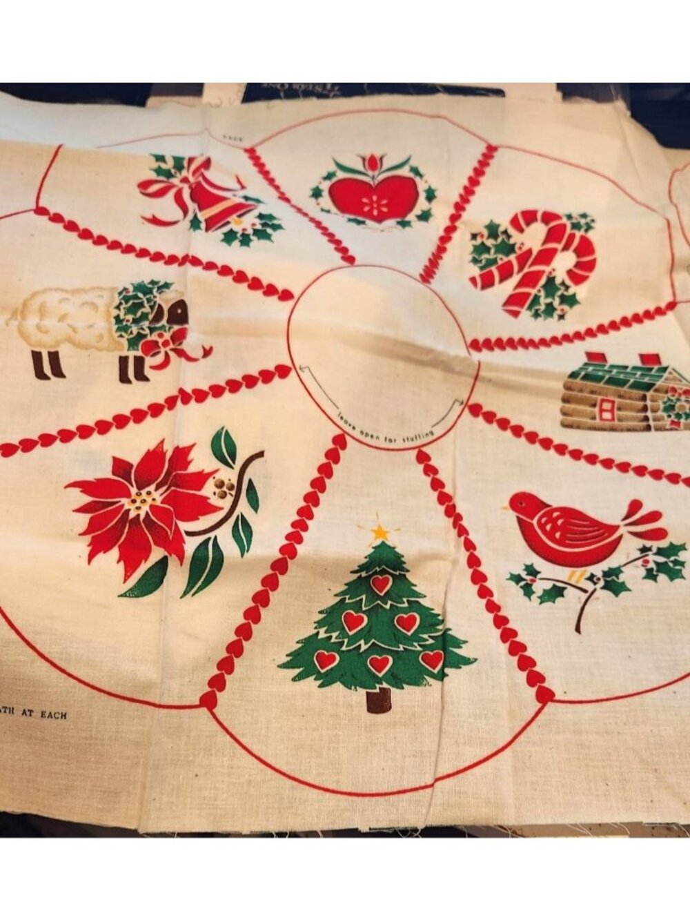 Craft Pattern Stencil Wreath Pillow Cranston Printworks 18" x 40" White Tree Bel